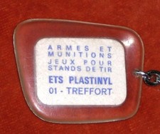 Porte-clé Arme munition jeux stand TIR PLASTINYL 01 TREFFORT G. RENOUD LA CLUSE 