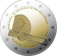 Slovénie 2€ 2024 - Bibliothèque Nationale et Universitaire UNC