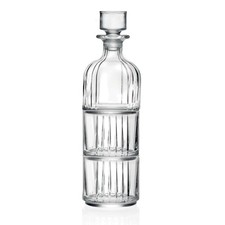 Ensemble Bouteille + 2 Verres À Whisky / Liqueur En Éco Cristal Taillé - RCR