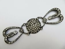 BOUCLE de CEINTURE- PAREMENT ancienne PAVAGE STRASS ANTIQUE STRASSED BUCKLE 