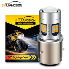 1PC BA21D 3030 22 LED Lampe d'ampoule de phare de moto Jaune citron DC 6V-30V