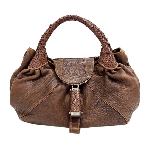 Fendi spy brown leather - fendi,