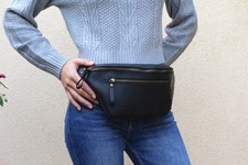 Sac banane femme en cuir de qualité, Sac en cuir femme pour voyage, Sac ceinture