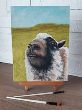 Peinture mouton ferme art