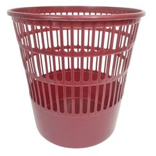 CORBEILLE A PAPIER POUBELLE DE BUREAU PLASTIQUE BORDEAUX