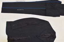 ?? Costume veste et pantalon Jules - Noir liseré gris Pantalon 38 - Veste 48