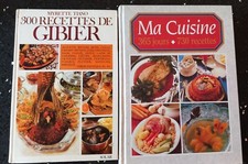 2 LIVRES DE CUISINE "300 RECETTES DE GIBIER" ET "MA CUISINE 730 RECETTES"