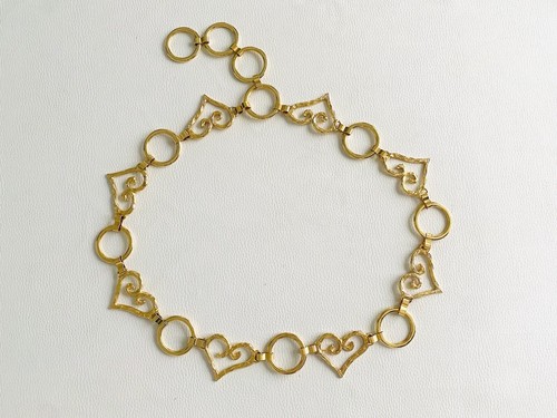 Ceinture chaîne cœur baroque