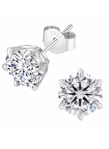 Moissanite silver wedding - silver,
