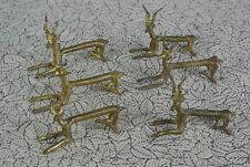 Vintage Bronze Gold Tone Figural Gazelle Antilope Knife Rests Set of 6