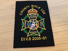 NATIONAL RIFLE SMALLBORE ASSOC COUNTY RIFLE LGE DIV 8 2000-01 CLOTH BADGE
