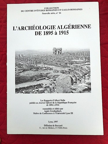 Archeologie algerienne 1895 - archeologie, de