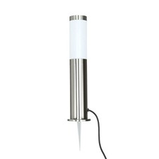 Lampadaire en acier inoxydable argenté IP44 jardin entrée H45 cm GU10 moderne...