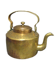 bouilloire en cuivre décoré debut XXe