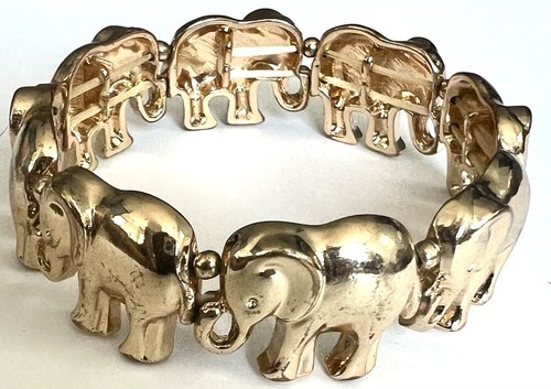 Gold tone elephant link - gold,