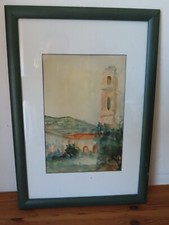 Aquarelle Le couvent Saint-Dominique de Corbara Corse