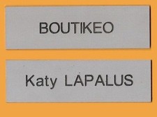 plaque ou etiquette interphone 1 ligne - Argent 60x15mm