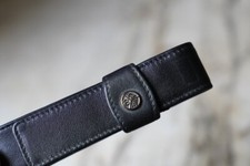 ETUI A STYLOS KAWECO EN CUIR NOIR - MODELE UNE PLACE - SUPERBE ETAT