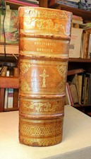 LIVRE ANCIEN 1850 BREVIAIRE DE LUTRIN, PLEIN CUIR,  MONTAUBAN