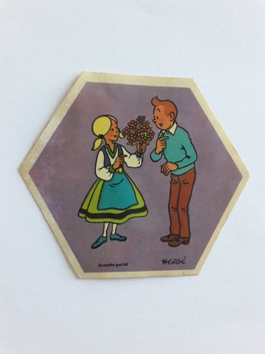 Sticker vache qui rit tintin - vache,