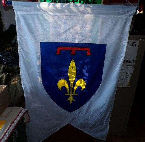 Banniere avec blason la - avec,