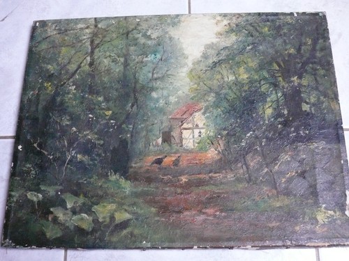 Ancien tableau peinture huile