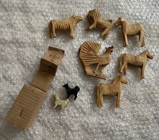 Jouet Animaux en bois  fabrication Italie circa début XXème