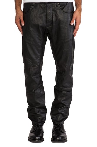 Pantalons cuir noir pour - cuir,