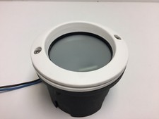 Luminaire borne rond blanc d'encastrement exterieur IP 54 HYDROSTEP 20w 12v G4