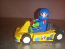 PLAYMOBIL Racing kart jaune 25 course karting Go Kart yellow 2002 Vintage