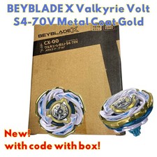 【US DUTY FREE】BEYBLADE X Valkyrie Volt S4-70V Metal Coat Gold avec boîte et b...
