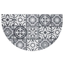 Tapis d'Entrée Demi-Lune "Lisbonne" 45x75cm Gris