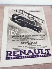 Publicité de 1934 Renault automobile Nervasport Montlhéry records du monde -3229