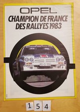 OPEL MANTA 400 Groupe B Prospectus Poster 6 pages 1983 F Frequelin Fauchille