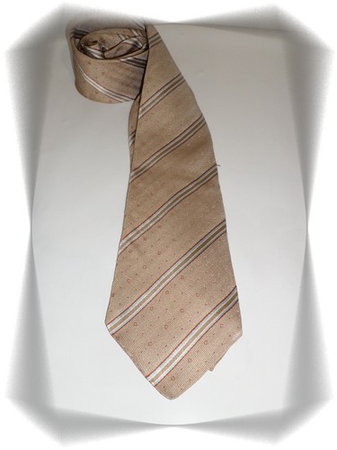 Cravate fantaisie beige - cravate,