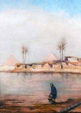 tableau ancien Piattoli Egypte