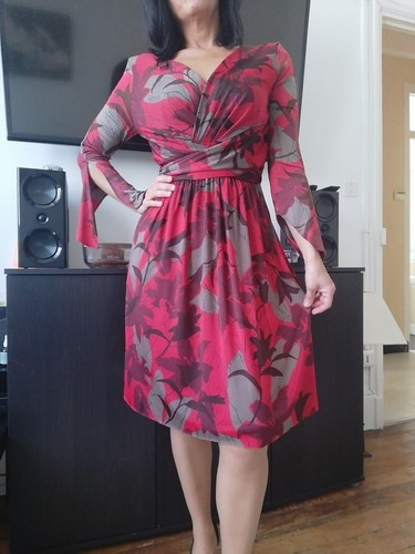 Robe chic rouge - , zara