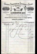 PARIS (II°) USINE d'HERMES 60 Oise / SOUFFLETS & BALAIS "A. BODEVIN" en 1891