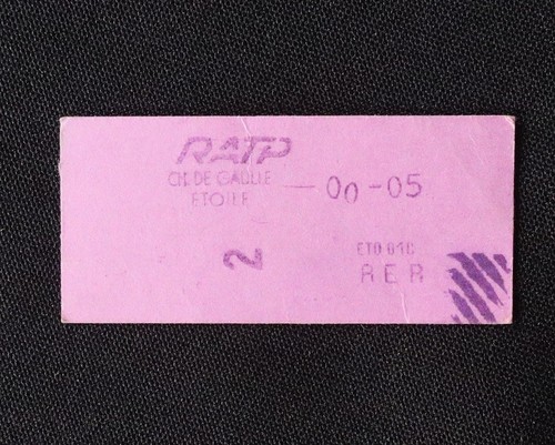 Ancien ticket paris - paris, métro