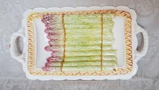 Plat à asperge ancien en