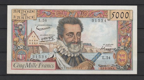 France billet 5000 francs - billet, de