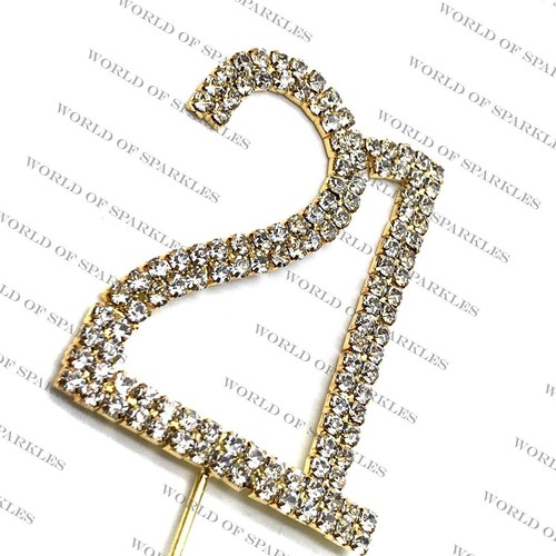 Argent 60mm 6cm strass numéro - 60mm/6cm,