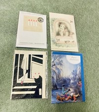 Lot 4 Cartes Postales Divers Vintage Neuf Vœux Anniversaire