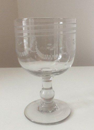Ancien verre pied décor - pied,