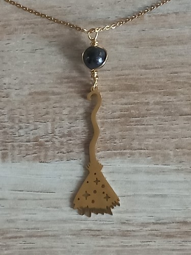 Collier balai sorcière et - sorcière,