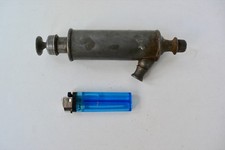 INSTRUMENT MEDICAL ANCIEN - PETIT CLYSTERE EN ETAIN - XIXè - début XXè - 17,5 cm