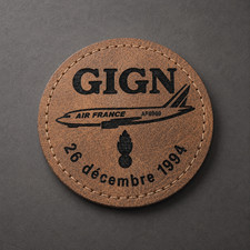 Patch velcro cuir pu GIGN