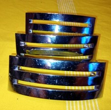 3 Anciennes poignées de porte tiroir inox !! vintage occasion 