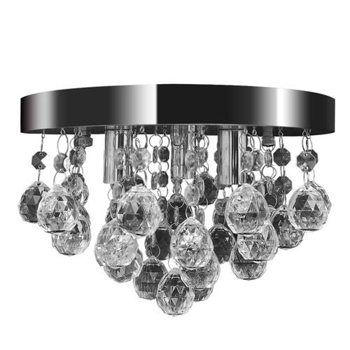 Plafonnier avec perles fumées - plafonnier,