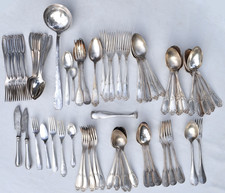 Lot Couverts 63 Pieces Métal Argenté Ercuis et divers - (4,8Kgs)